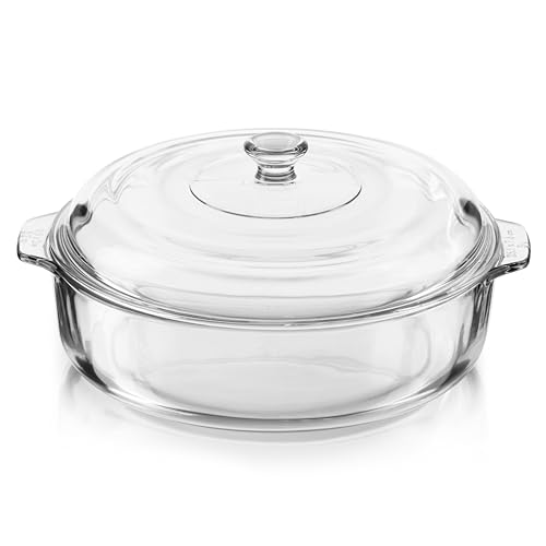 2-quart Glass Casserole Baking Dish with Cover J185