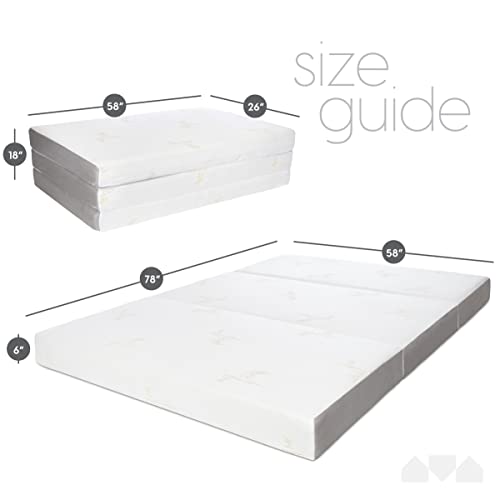 Cot Size Memory Foam Folding Mattress with Washable Cover Q132