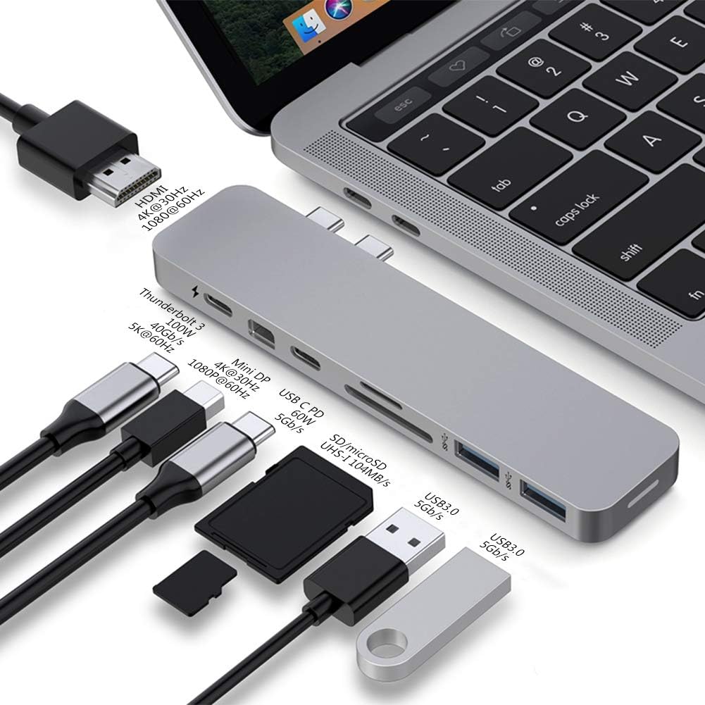 USB C Hub Adapter with 4K HDMI, microSD/SD Card Reader Y30300