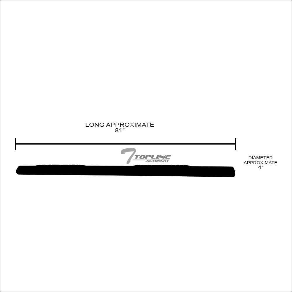 Oval Matte Black Side Step Nerf Bars Rail Running Boards D13361
