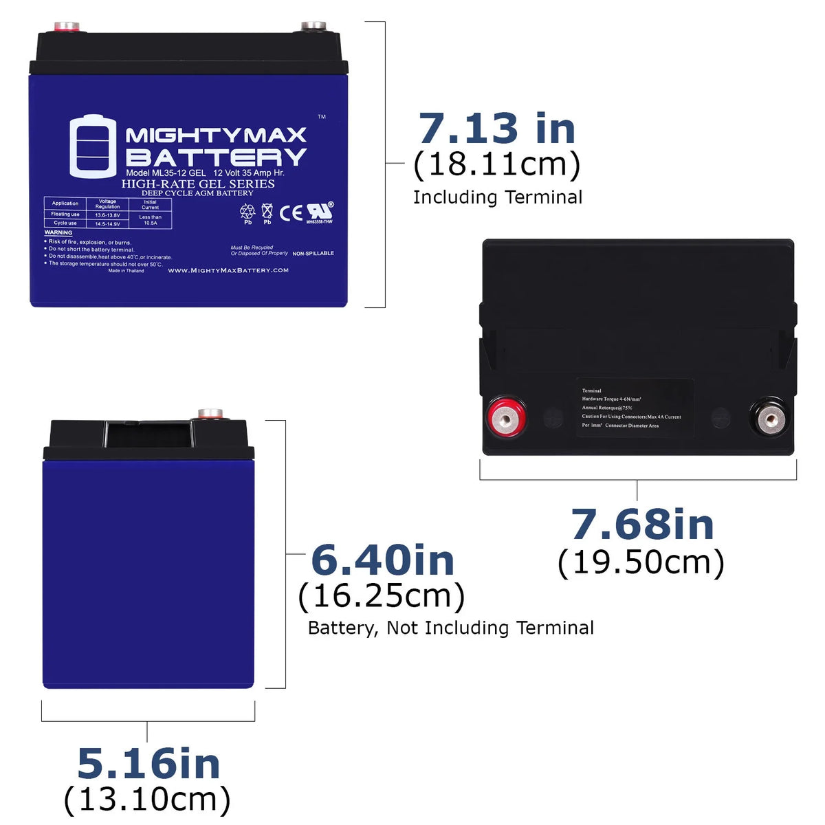 12V 35AH GEL Battery for Ebike Electric Scooter S52611