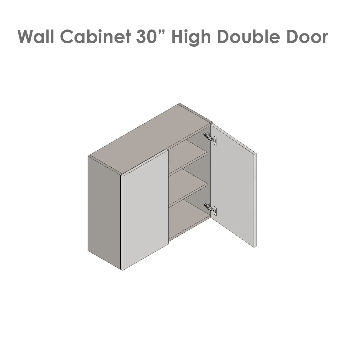 Wall Cabinet Double Door Black Matte U638