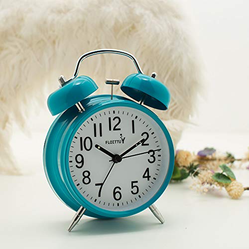 4'' Twin Bell Alarm Clock Mint Green Z94125