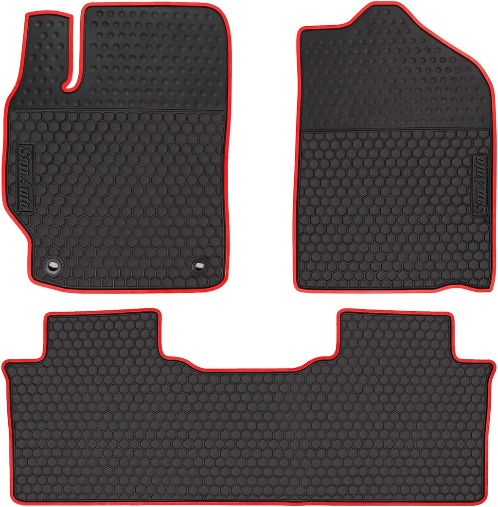 Black Rubber Car Floor Liners Set of 2 Z529