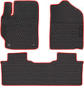 Black Rubber Car Floor Liners Set of 2 Z529