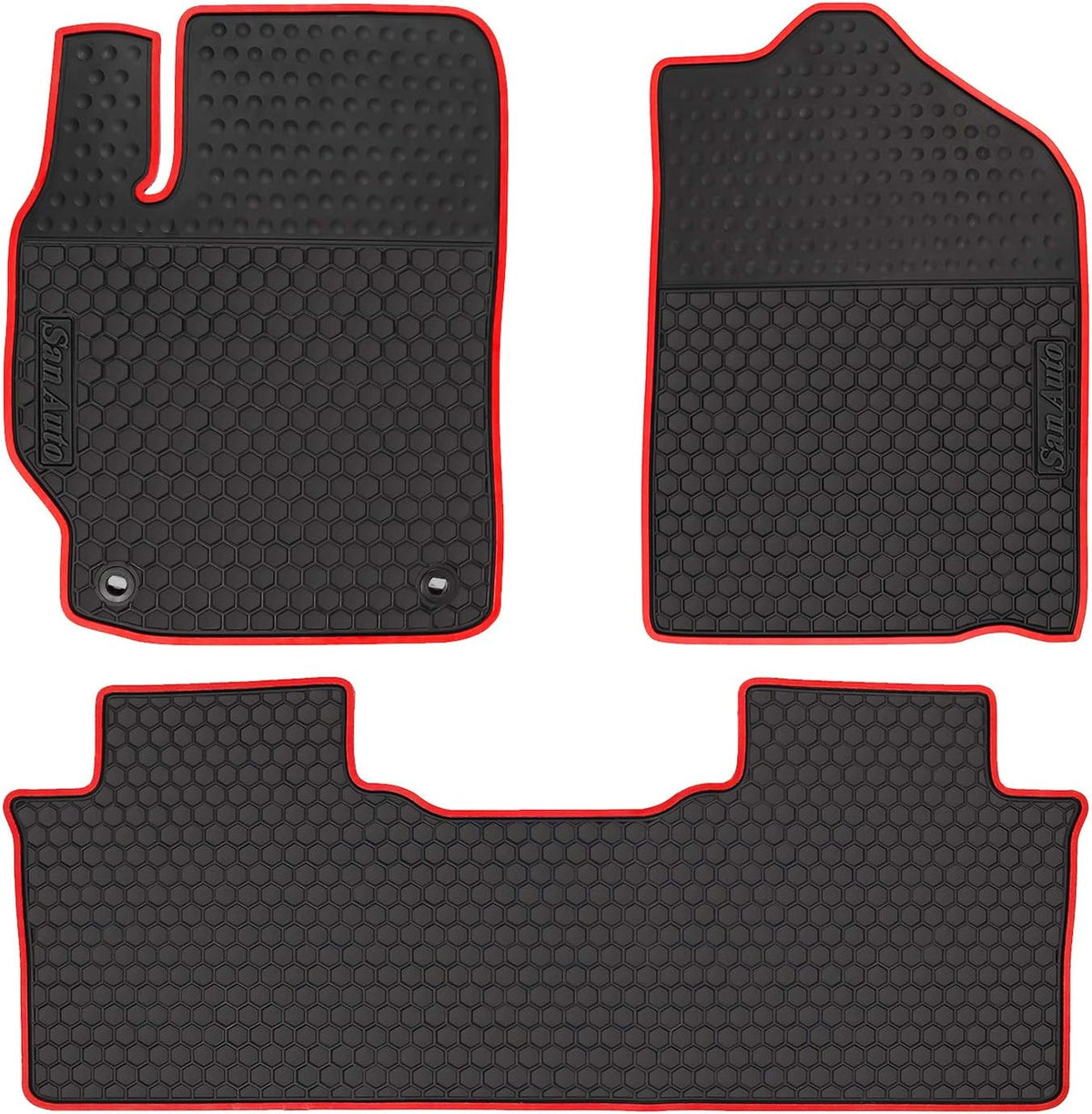 Black Rubber Car Floor Liners Set of 2 Z529