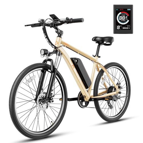 Electric Bike with Peak 500W Brushless Motor, 360Wh Removable Battery, 7-Speed, 26" Tires and Front Fork Suspension F69920