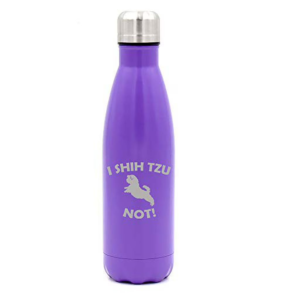 17 oz. Double Wall Vacuum Insulated Stainless Steel Water Bottle Travel Mug Cup (Purple) Y7444