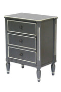 Gray Wood Accent Cabinet with 3 Drawers E989822