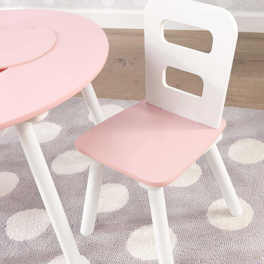 White Round Table and 2 Chair Set D9961
