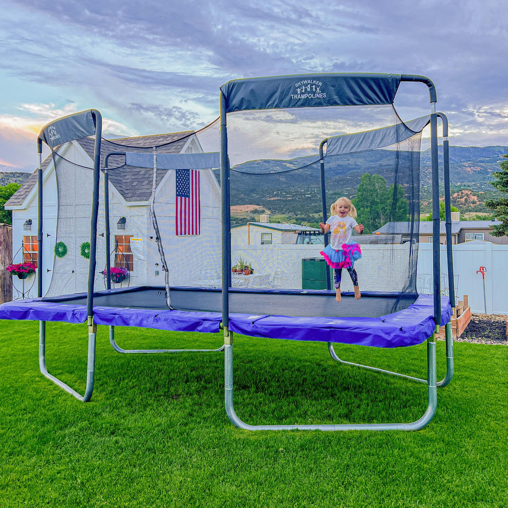 17ft x 10ft Rectangle Trampoline with Enclosure H495