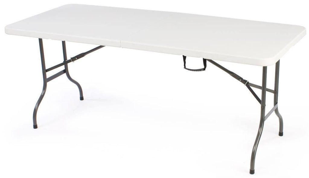 6-Feet Portable Table with Collapsible Legs, Gray I8012