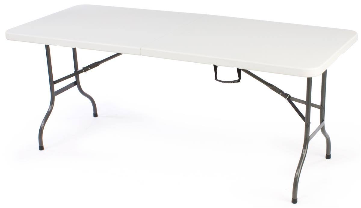 6-Feet Portable Table with Collapsible Legs, Gray I8012