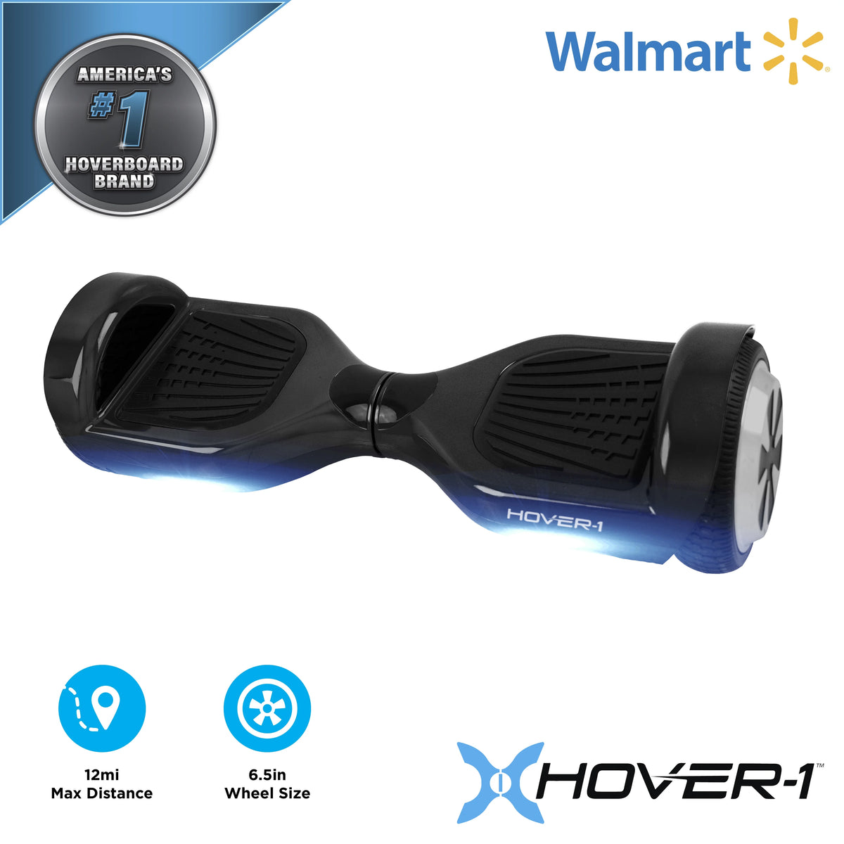 Black Electric Hoverboard with 6.5" Wheels J53057