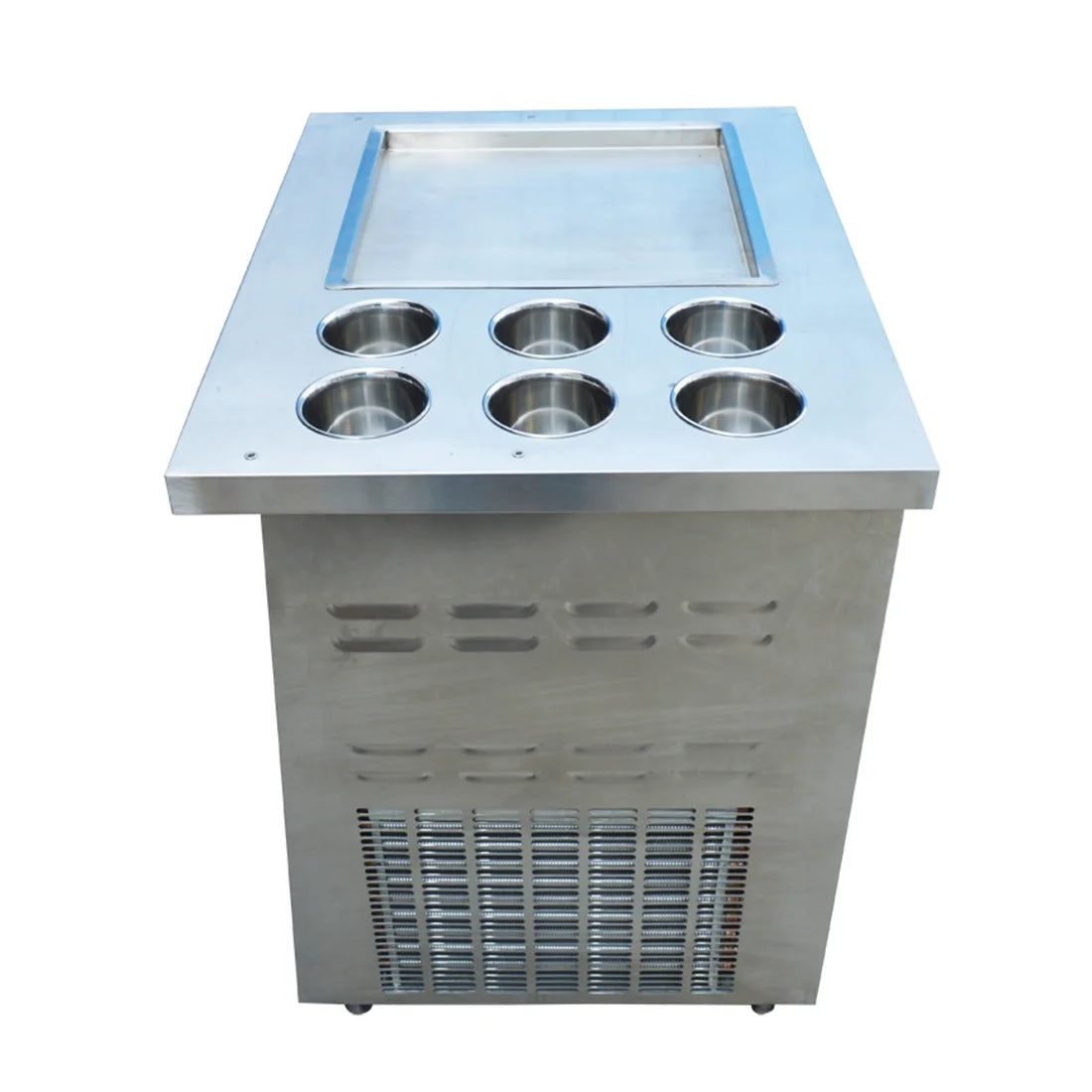 Commercial Fried Yogurt Machine with Dust Cover & 6 Buckets I385