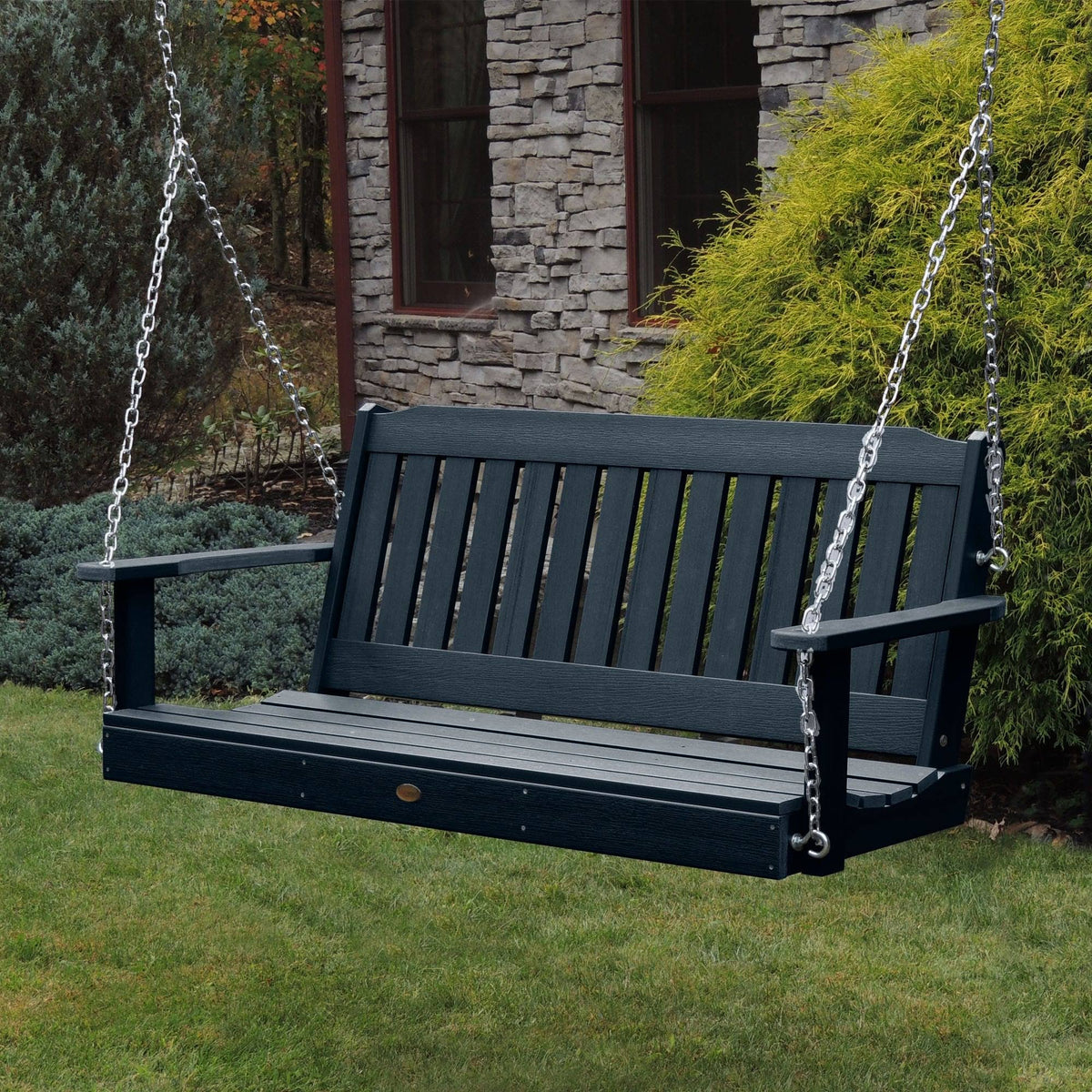 Weathered Acorn Porch Swing L75078