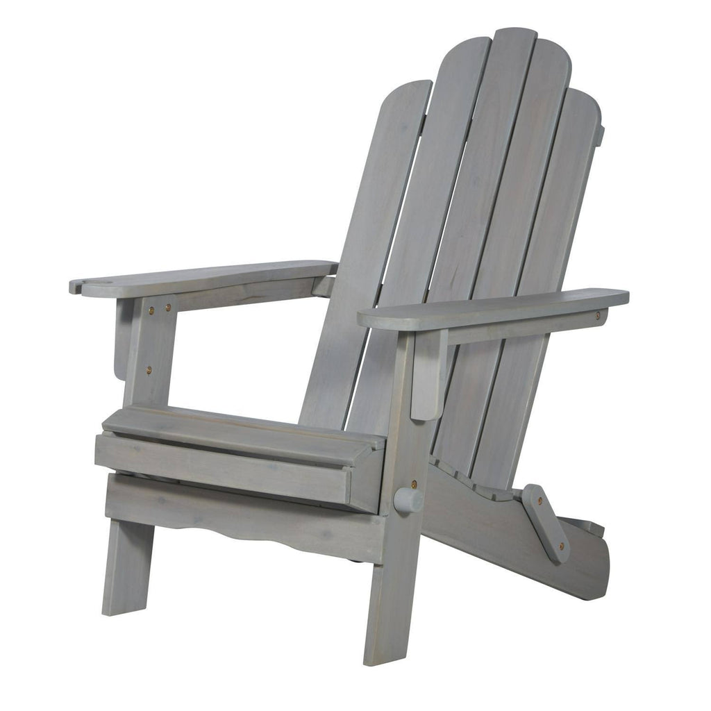 Grey Wash Acacia Wood Adirondack Chair A820