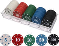 Plastic Poker Chips Set with Holder D46772
