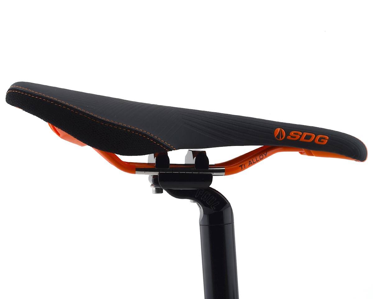 Black/Orange Ti-Alloy Rails Duster Saddle K74165