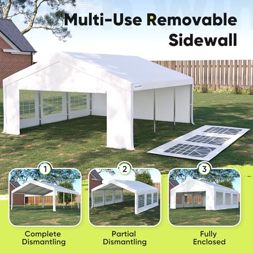 20x20 Heavy Duty Outdoor Canopy Tent with Storage Bags U64746