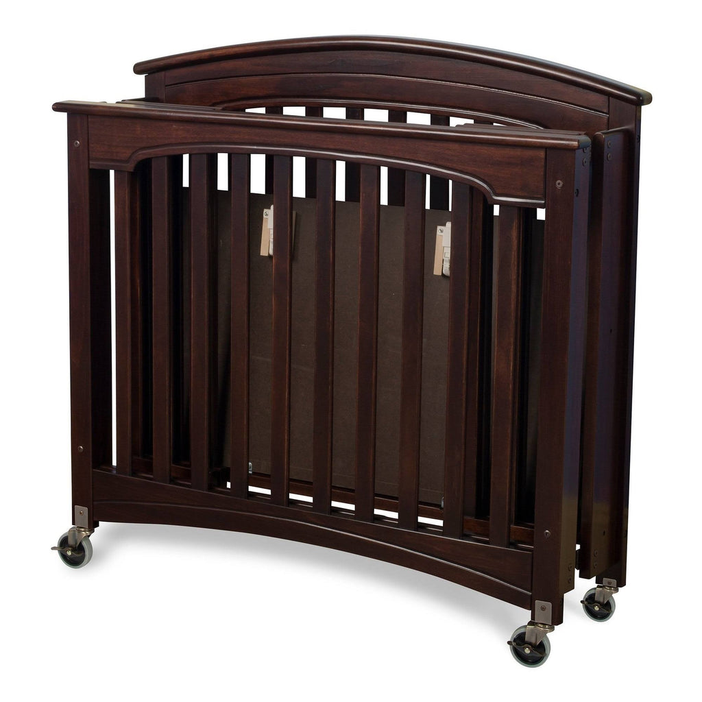 Compact Royale EasyRoll Folding Fixed-Side Crib Slatted with Casters Ever White S650
