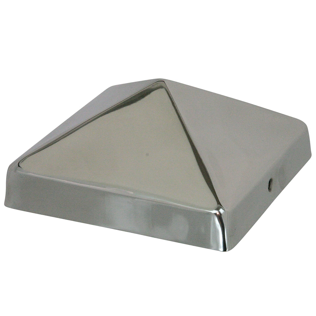 8 in. x 8 in. Stainless Steel Fence Post Cap J290197
