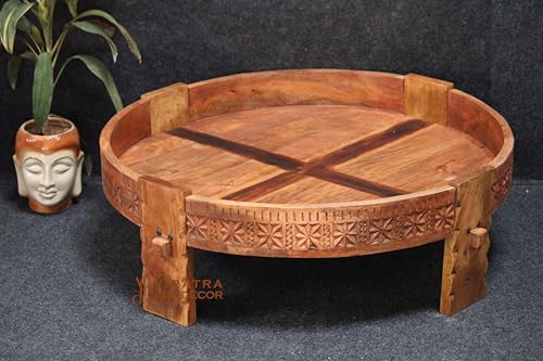 Round Solid Wood Coffee Table (45x45x20 cm) A519529