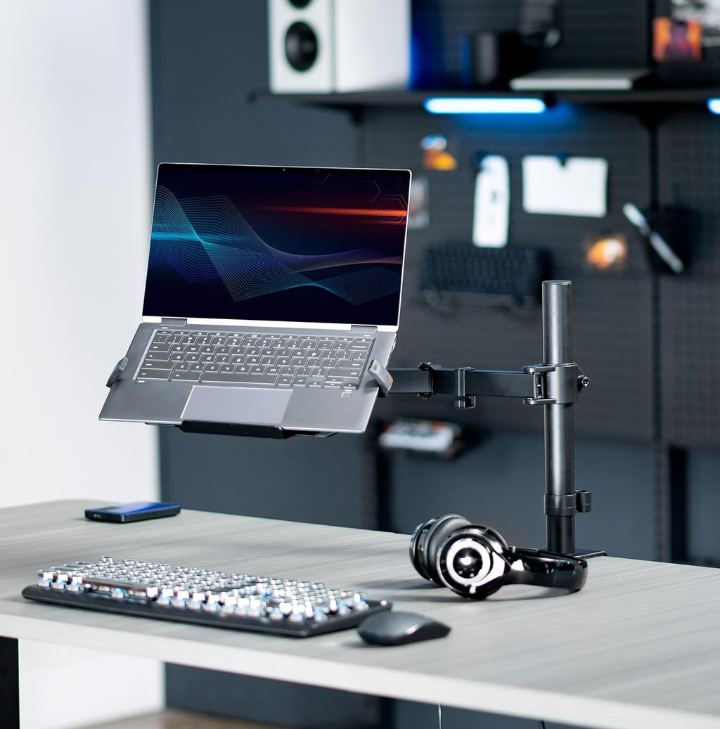 Black Adjustable 12 to 15.6 inch Laptop Desk Mount Stand with RGB Fan E141440