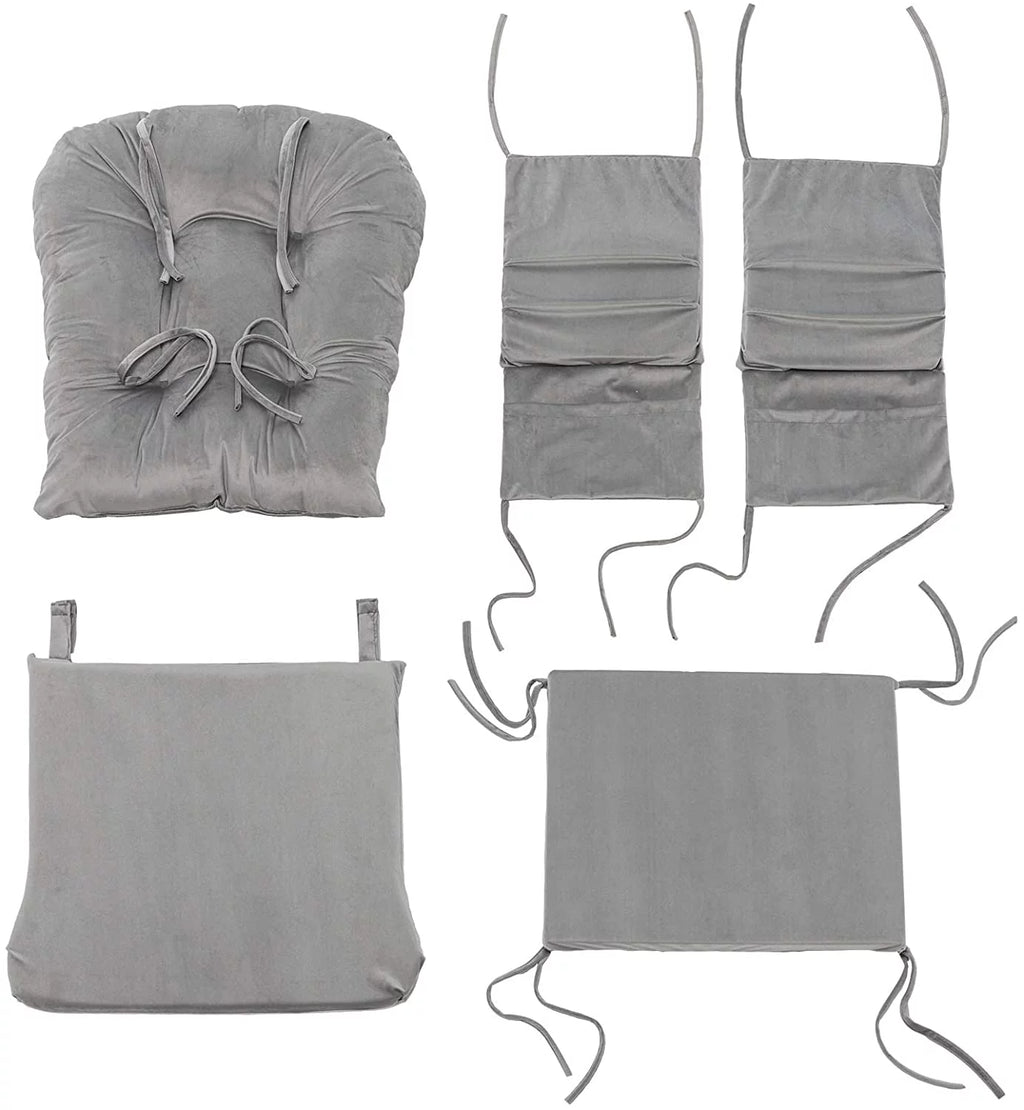 Gray Velvet Glider Rocker Cushion Replacement R1725
