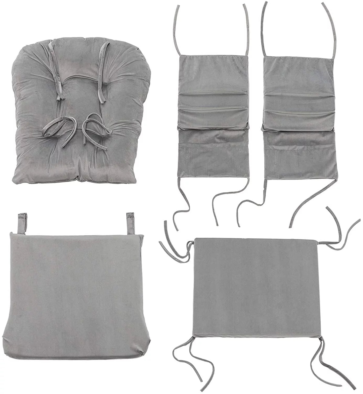 Gray Velvet Glider Rocker Cushion Replacement R1725