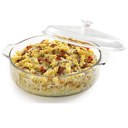 2-quart Glass Casserole Baking Dish with Cover J185