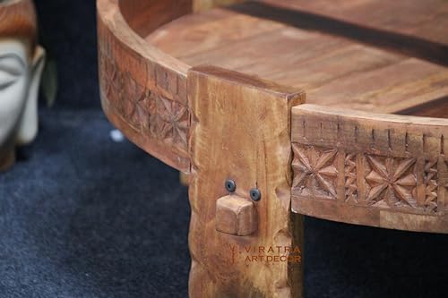 Round Solid Wood Coffee Table (45x45x20 cm) A519529
