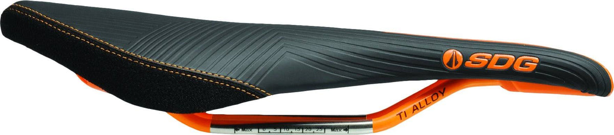 Black/Orange Ti-Alloy Rails Duster Saddle K74165