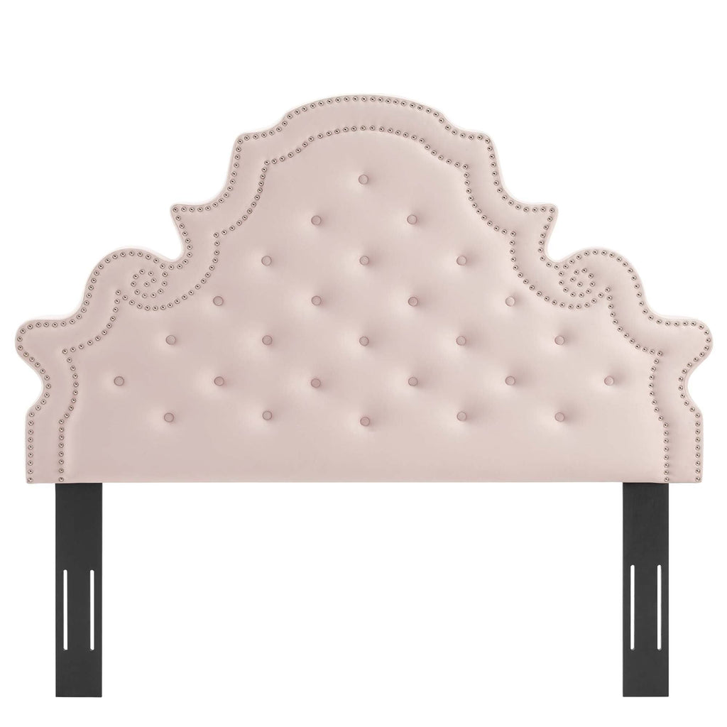 Tufted Dusty Rose Performance Velvet Twin Headboard R6362