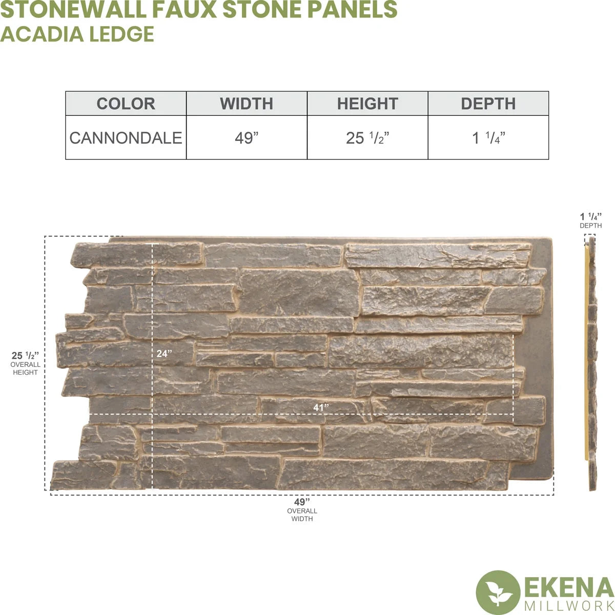 Faux Stone Siding Panel U22951