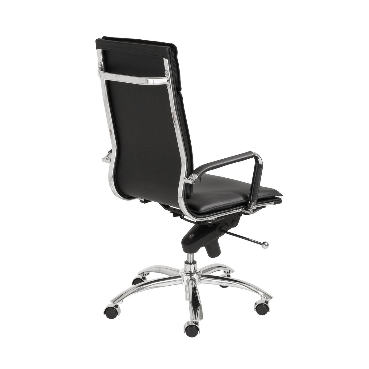 High Back Office Chair in Black with Chromed Steel Base J937785