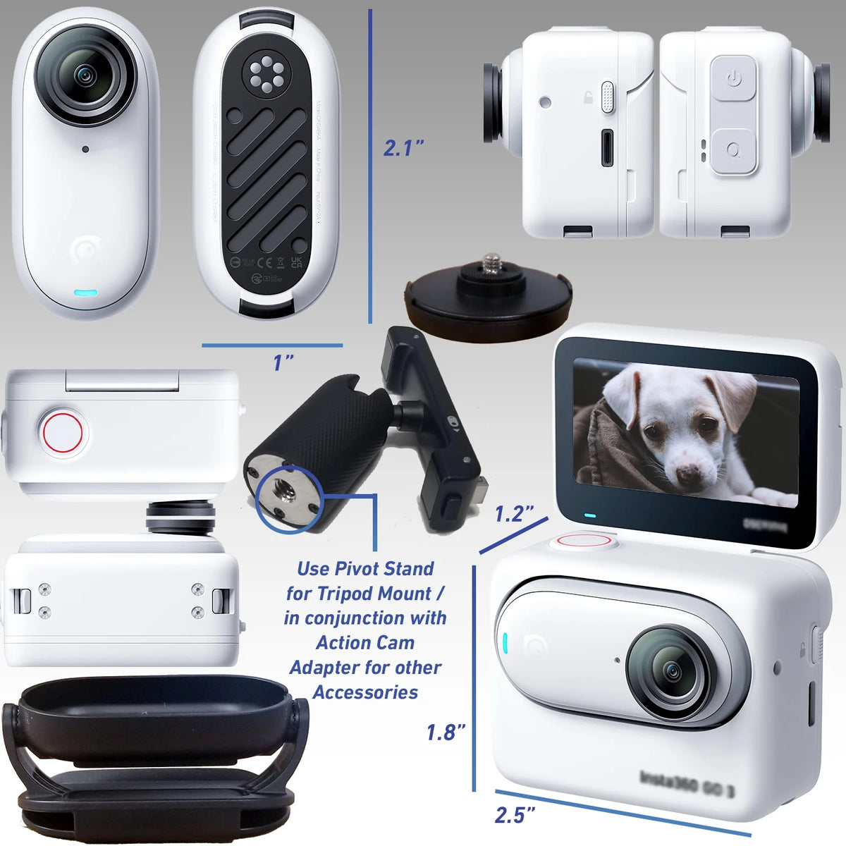 Insta360 GO 3 Action Camera Bundle (64GB) 25pc Bundle O158
