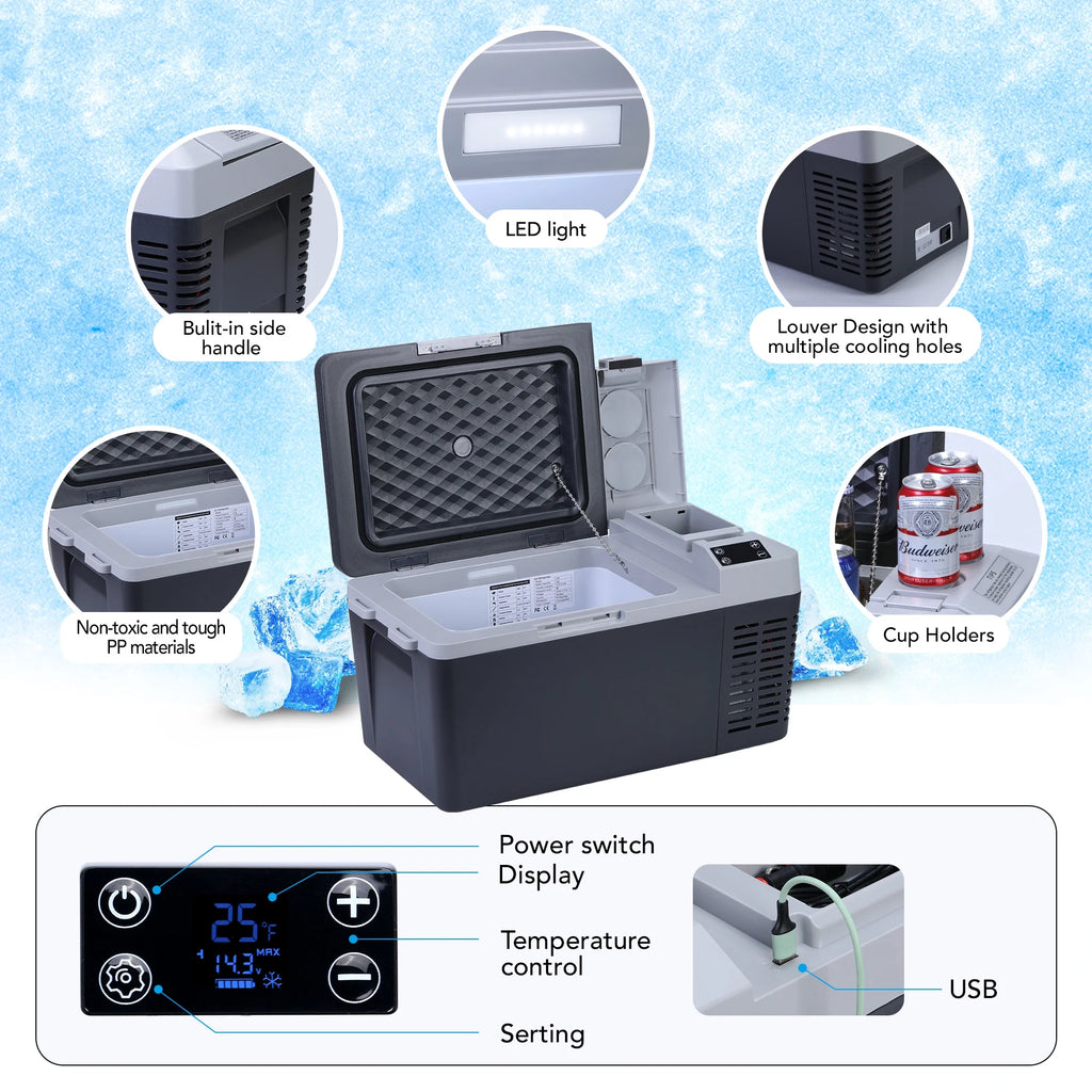 12 Volt 21 Quart Car Refrigerator Electric Cooler R115