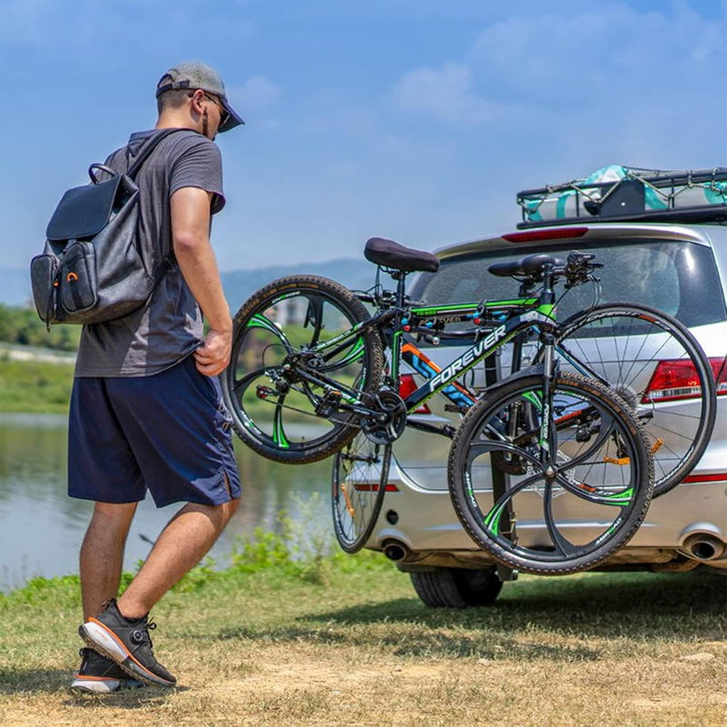 Hitch Bike Rack with Reflector and 2 Receiver, Heavy Duty Bicycle Carrier N52536
