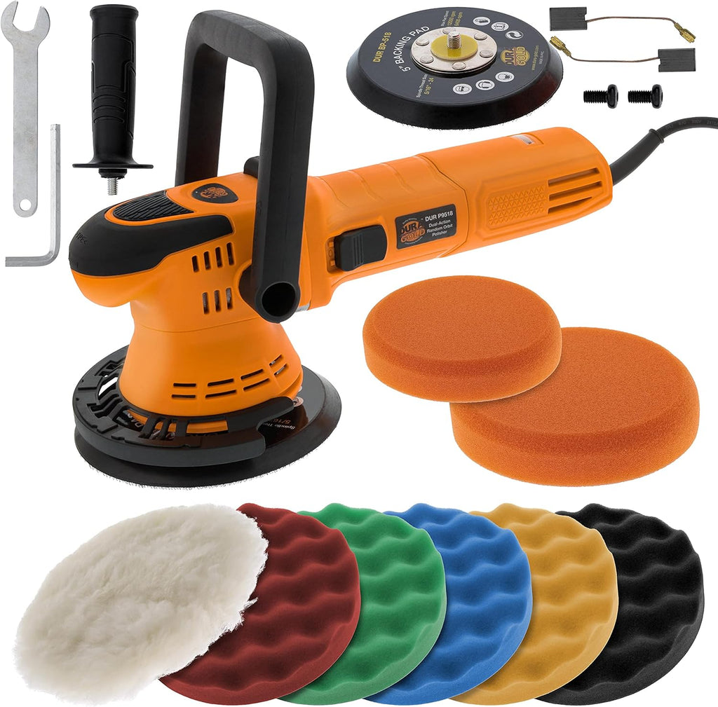 6 Random Orbit Dual-Action Polisher Buffer Sander with 8 Waffle Foam Pad Kit W270