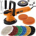 6 Random Orbit Dual-Action Polisher Buffer Sander with 8 Waffle Foam Pad Kit W270