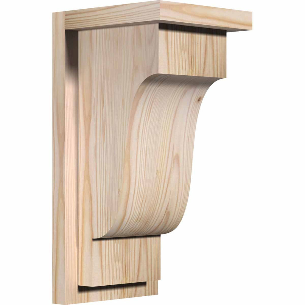 Newport Smooth Corbel with Backplate, Douglas Fir U5643