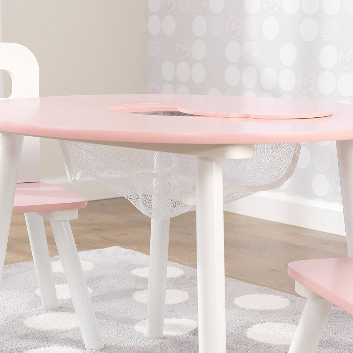 White Round Table and 2 Chair Set D9961