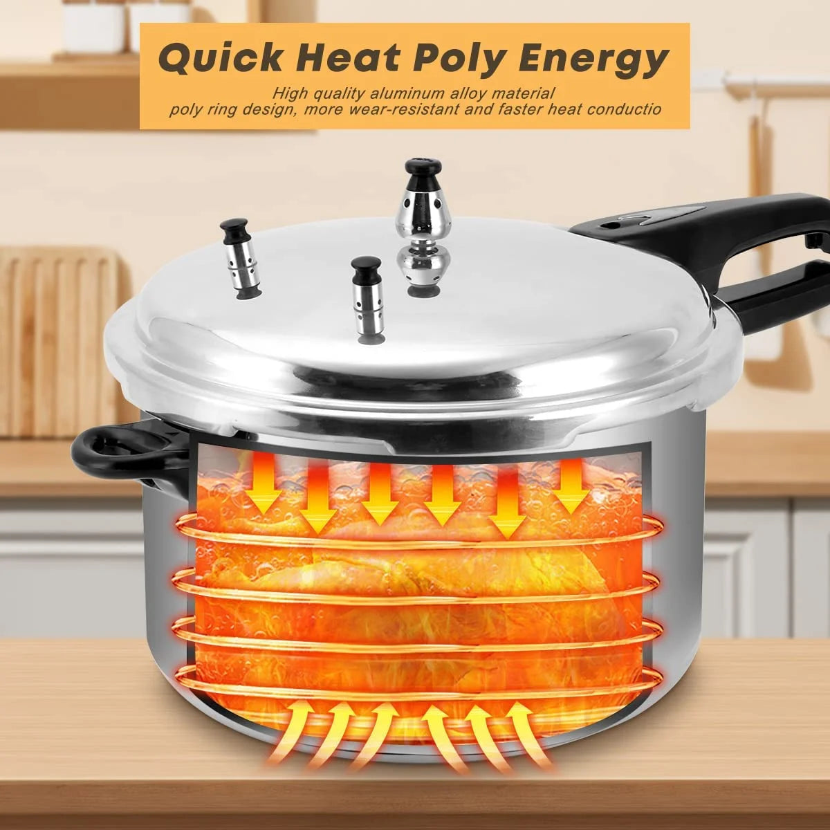 12 Quart Aluminum Pressure Cooker with Canning Rack O25512