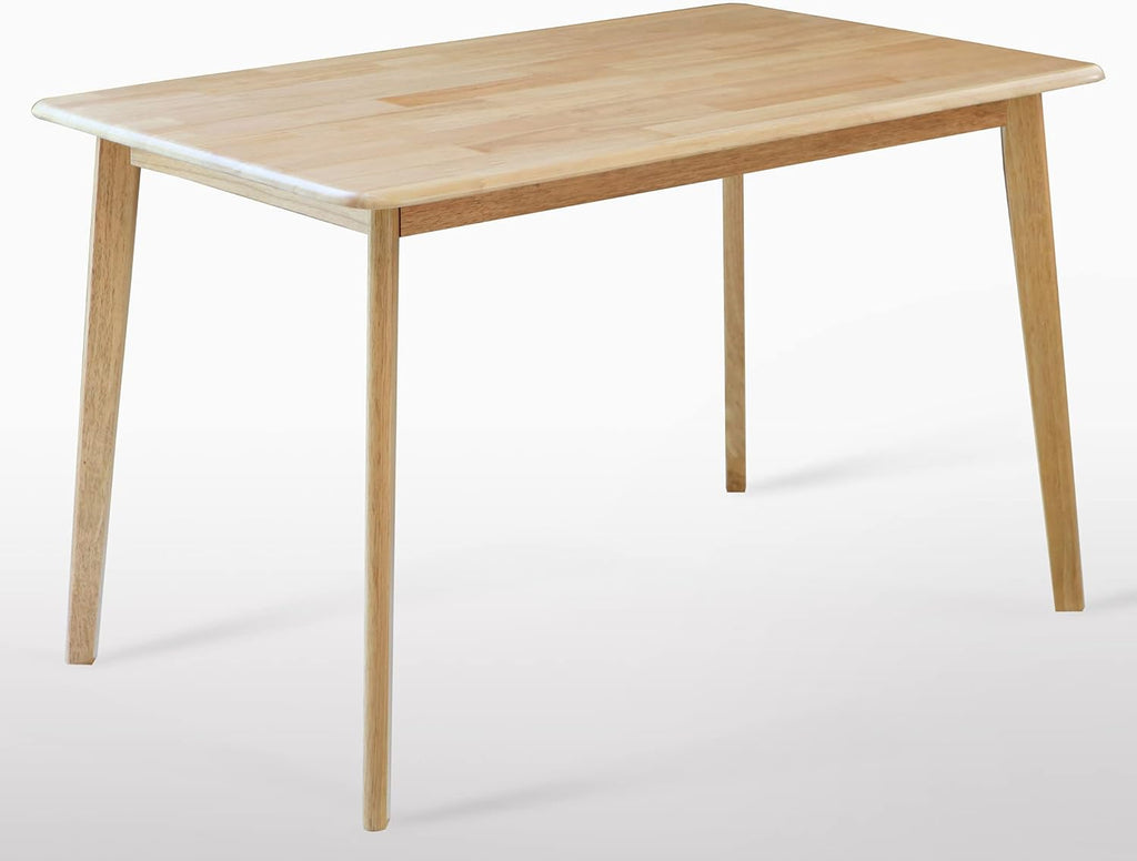 Natural-White Solid Rubber Wood Dining Table S71860