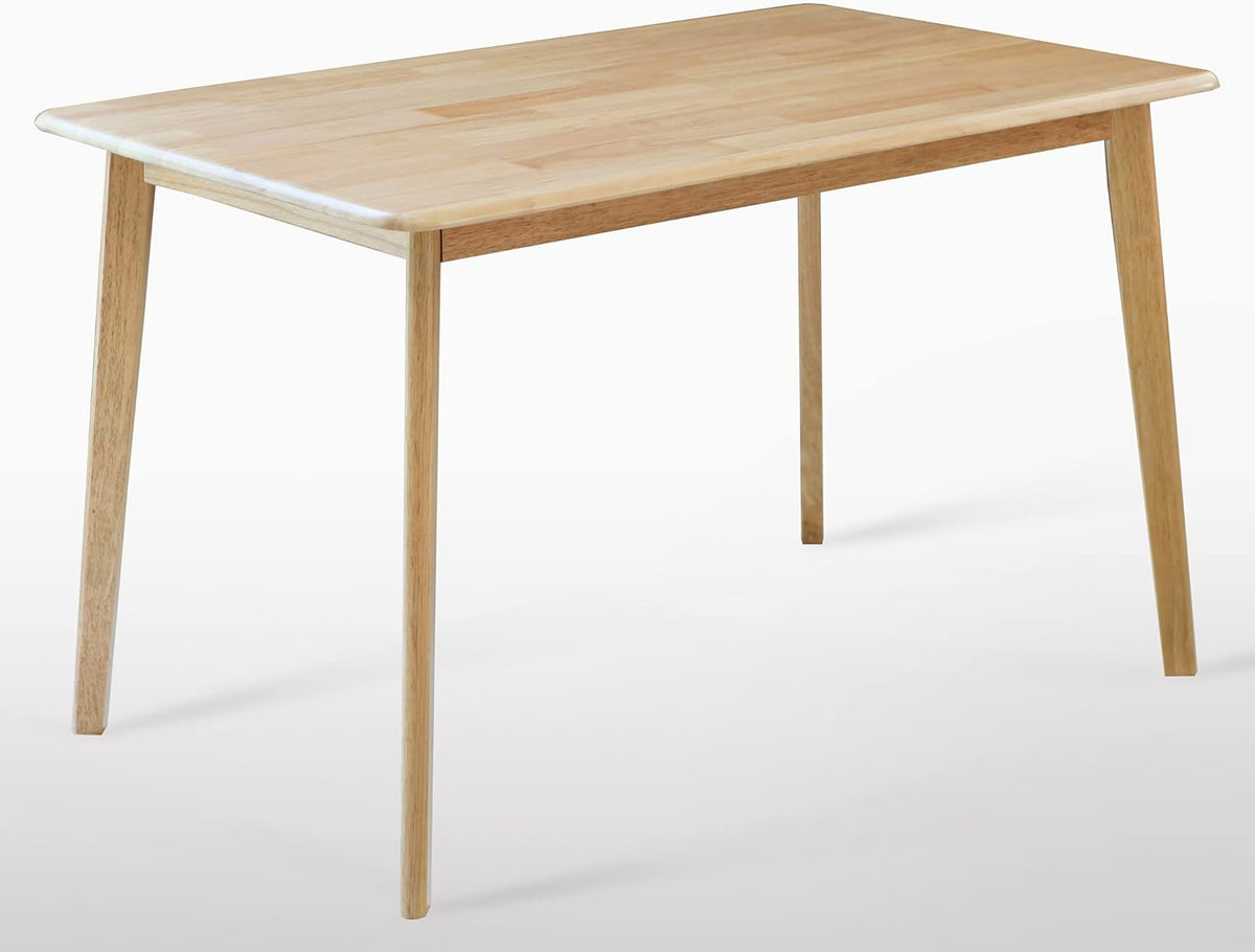 Natural-White Solid Rubber Wood Dining Table S71860