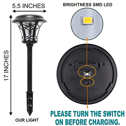 6 Pack Solar Powered Pathway Lights, Warm White X3059