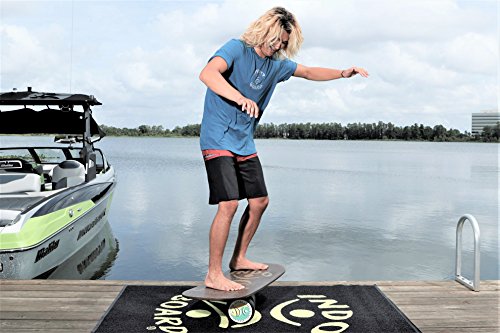 Rocker Balance Board Package with Non-Slip Deck and Roller K40600