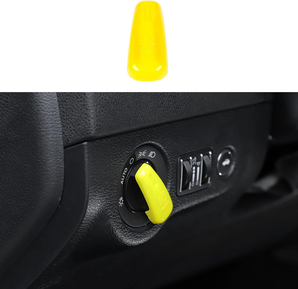 Red Carbon Fiber Headlight Control Switch Knob Cover Trim Pack of 2 M34926