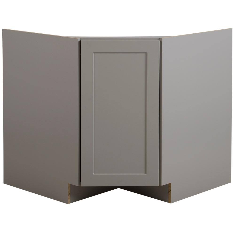 Gray Shaker Corner Sink Base Cabinet (36 in. x 34.5 in. x 24.5 in.) G558